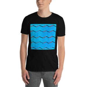Japanese Vintage Shima-Shima Blue Short-Sleeve Unisex T-Shirt